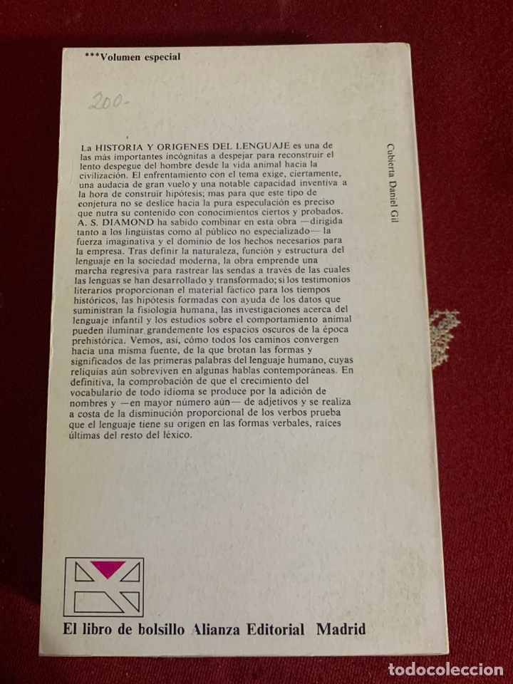 Libros de segunda mano: Historia y or&iacute;genes del lenguaje. A. S. Diamond. - Foto 2