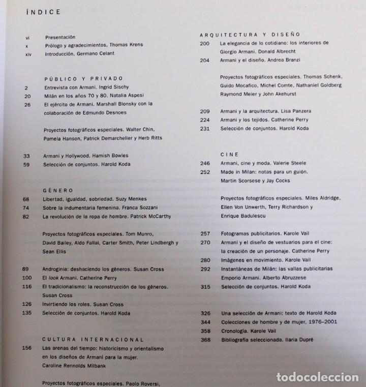 Libros de segunda mano: Giorgio Armani. Cat&aacute;logo exposici&oacute;n Museo Guggenheim. - Foto 3