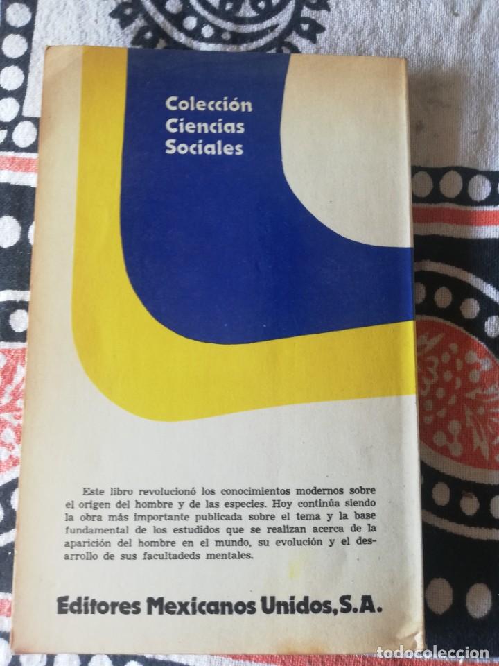 Libros de segunda mano: CHARLES DARWIN. EL ORIGEN DEL HOMBRE . MEXICANOS UNIDOS - Foto 2