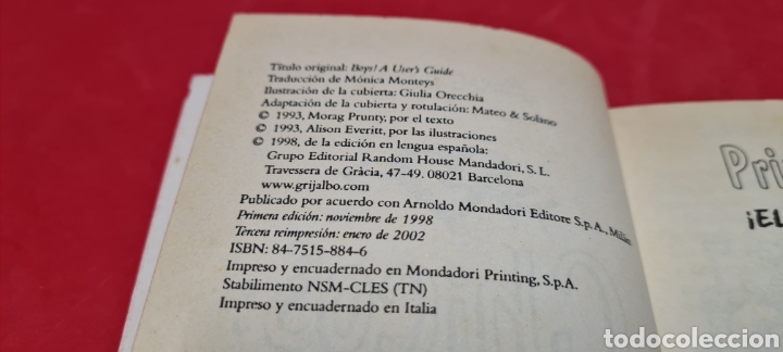 Libros de segunda mano: Precioso libro. Chicos. Manual de Instrucciones. Morag Prunty. - Foto 4