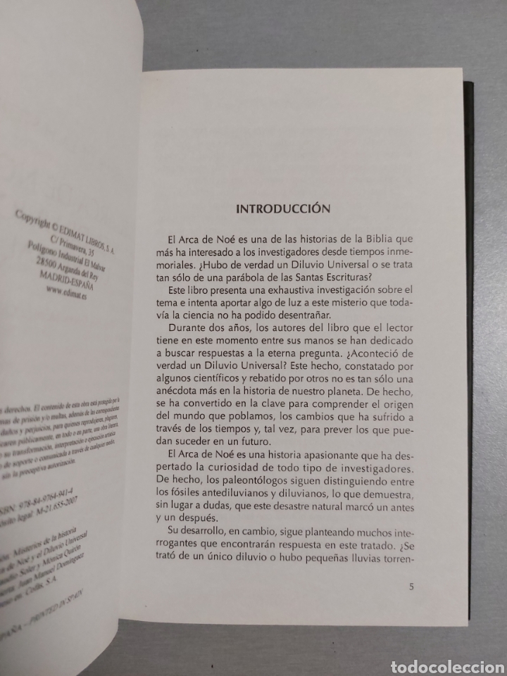 Libros de segunda mano: EL ARCA DE NO&Eacute; Y EL DILUVIO UNIVERSAL / CLAUDIO SOLER, MONICA QUIR&Oacute;N - Foto 3