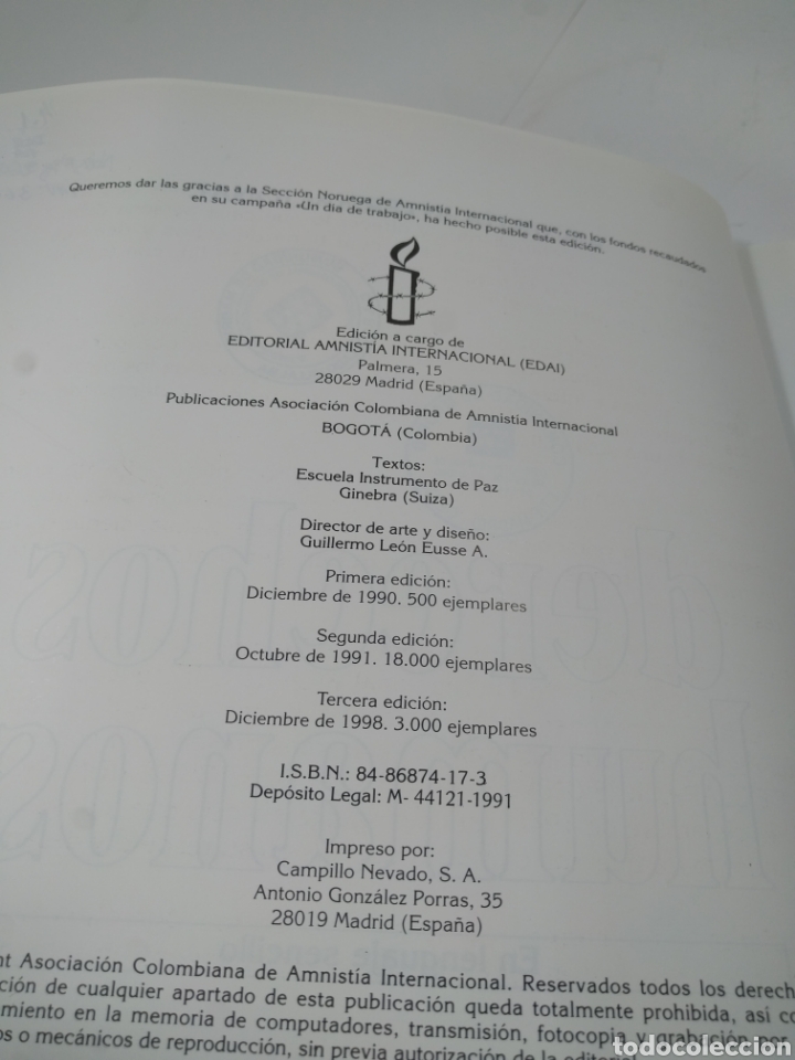 Libros de segunda mano: Derechos humanos. En lenguaje sencillo. Amnist&iacute;a Internacional. - Foto 4