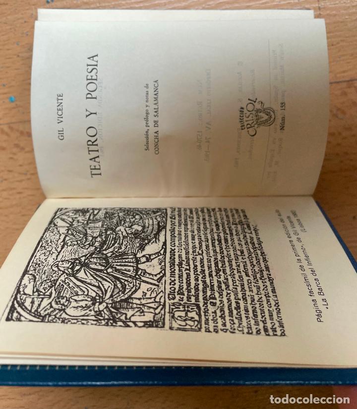 Libros de segunda mano: TEATRO Y POESIA Gil Vicente, Crisol - Foto 3