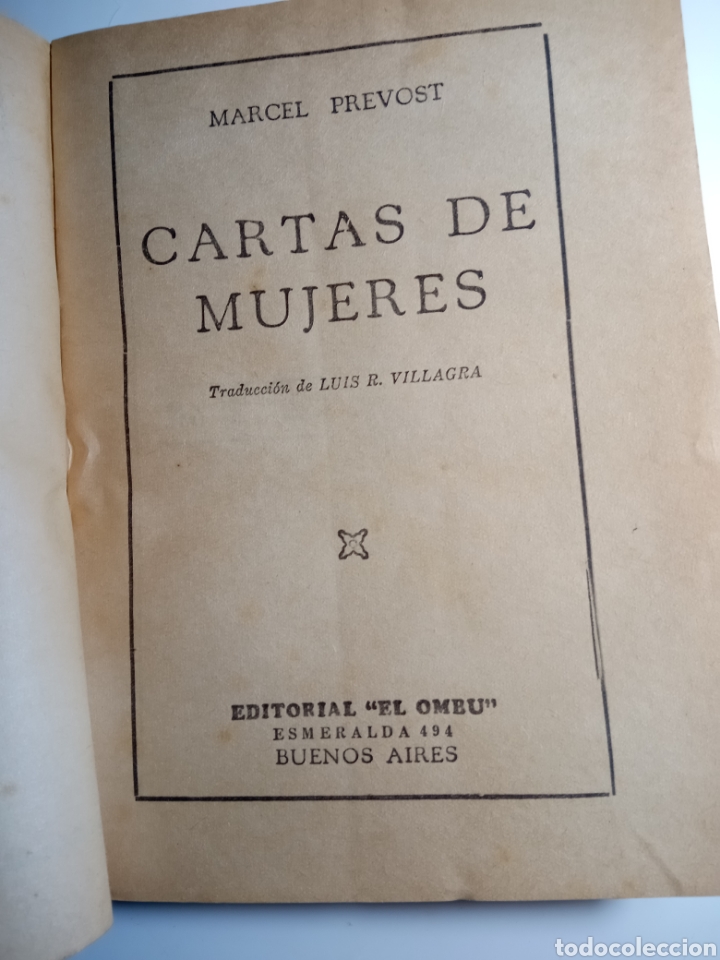 Libros de segunda mano: Cartas de mujeres, Marcel Prevost.1943 - Foto 2