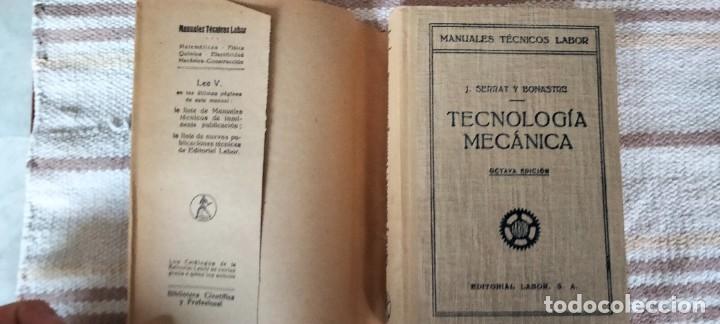 Libros de segunda mano: TECNOLOG&Iacute;A MEC&Aacute;NICA &ndash; 1949 - Foto 2