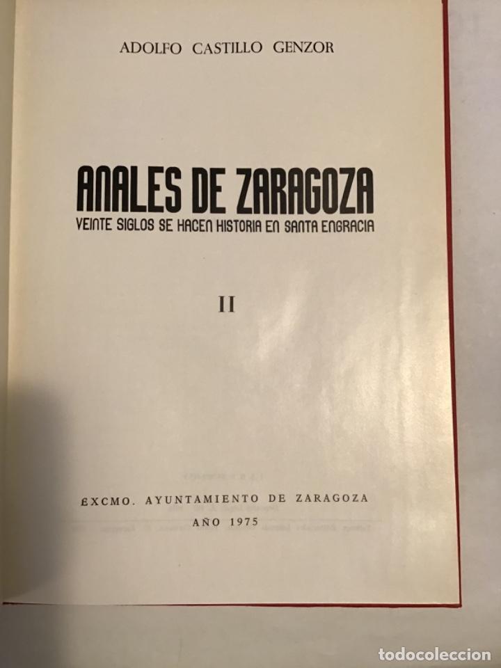 Libros de segunda mano: Anales de Zaragoza. Adolfo Castillo Genzor. 2 tomos - Foto 4