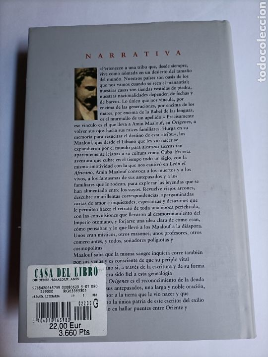 Libros de segunda mano: Amin Maalouf. Or&iacute;genes - Foto 6