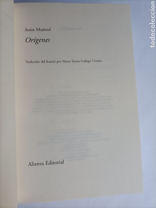 Libros de segunda mano: Amin Maalouf. Or&iacute;genes - Foto 8