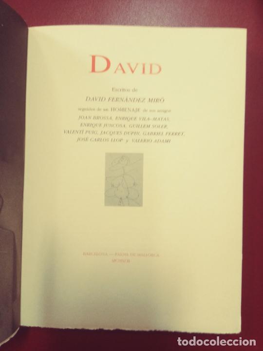 Libros de segunda mano: David. Escritos de David Fern&aacute;ndez Mir&oacute; - Foto 2