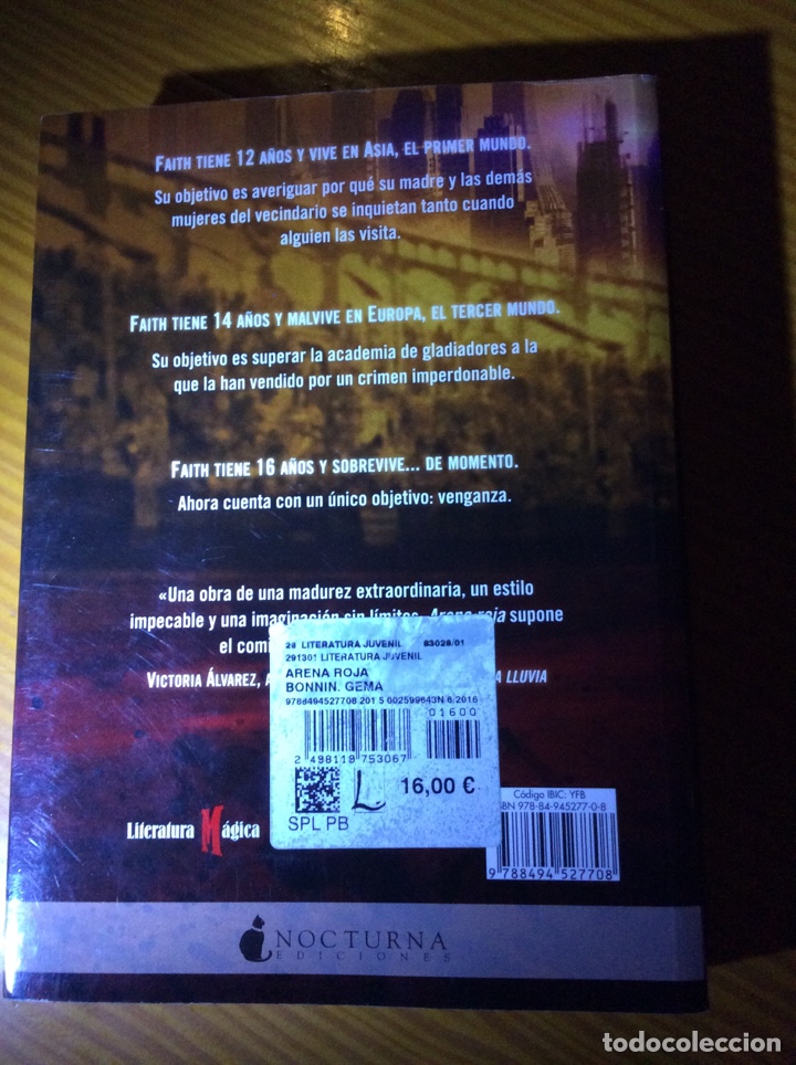 Libros de segunda mano: Arena Roja Gema Bonn&iacute;n Nocturna Ediciones - Foto 2