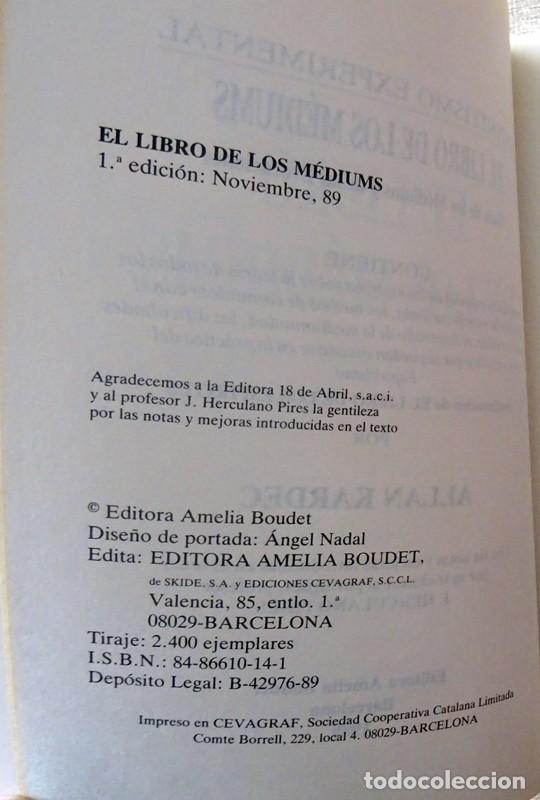 Libros de segunda mano: EL LIBRO DE LOS M&Eacute;DIUMS ALLAN KARDEC - Foto 7