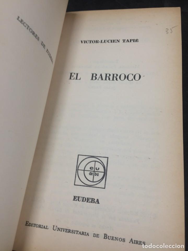 Libros de segunda mano: El barroco. Victor - Lucien Tapie. EUDEBA, ARGENTINA, 1963 - Foto 3