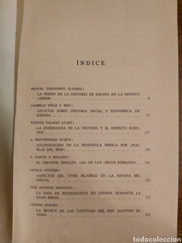 Libros de segunda mano: ESTUDIOS SOBRE HISTORIA DE ESPA&Ntilde;A / COLABORADORES DE ARBOR - Foto 2
