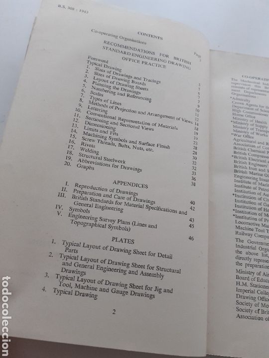 Libros de segunda mano: Engineering drawing practice, British standard 308: 1943 ingl&eacute;s - Foto 3