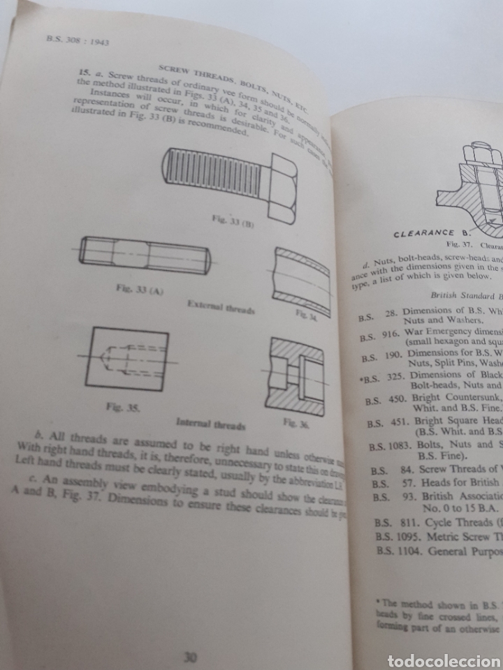 Libros de segunda mano: Engineering drawing practice, British standard 308: 1943 ingl&eacute;s - Foto 4