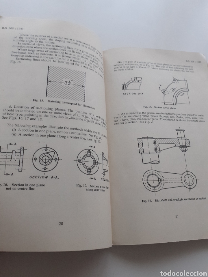 Libros de segunda mano: Engineering drawing practice, British standard 308: 1943 ingl&eacute;s - Foto 6