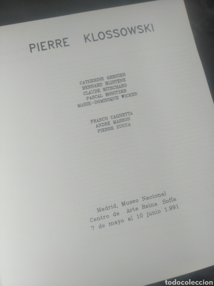 Libros de segunda mano: Pierre Klossowski. Dossier para la prensa. - Foto 2