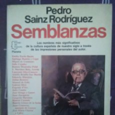 Libros de segunda mano: SEMBLANZAS. P. SAINZ RODRÍGUEZ. PLANETA. 1988.. Lote 320483993
