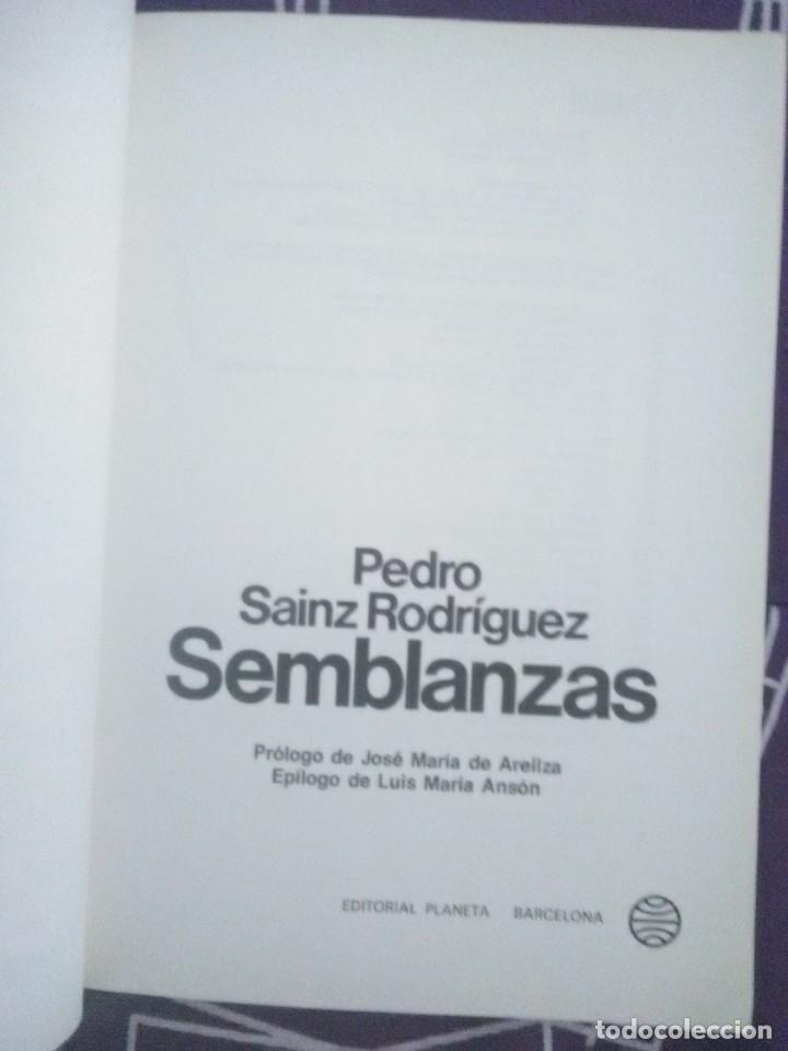 Libros de segunda mano: Semblanzas. P. Sainz Rodr&iacute;guez. Planeta. 1988. - Foto 2