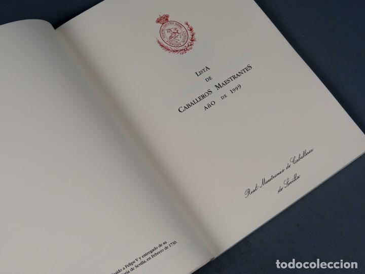 Libros de segunda mano: LISTA DE CABALLEROS MAESTRANTES A&Ntilde;O 1999. SEVILLA - Foto 2