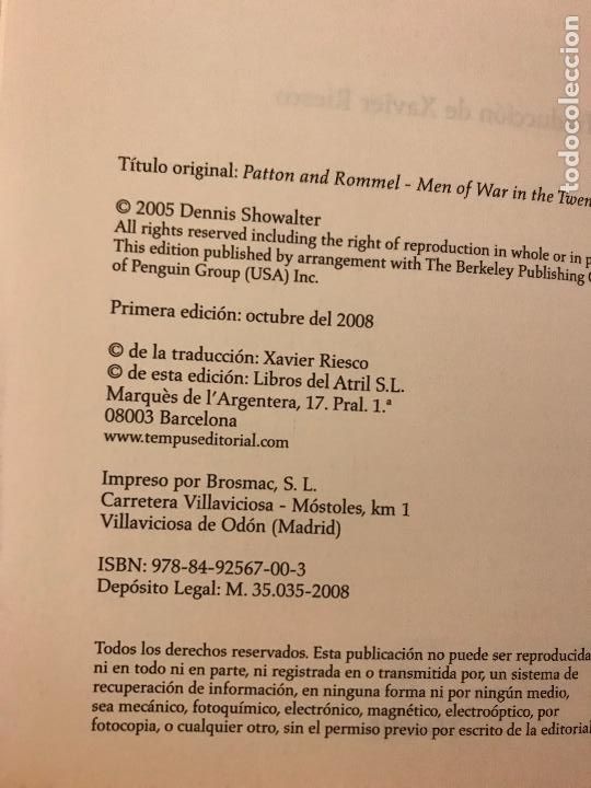 Libros de segunda mano: Patton y Rommel. Denis E. Showalter - Foto 3