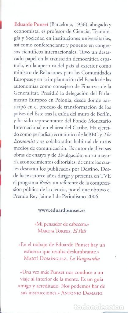 Libros de segunda mano: EDUARDO PUNSET, EL VIAJE AL PODER DE LA MENTE, PASTAS DURAS CON CONTRAPORTADA COMO NUEVO - Foto 3