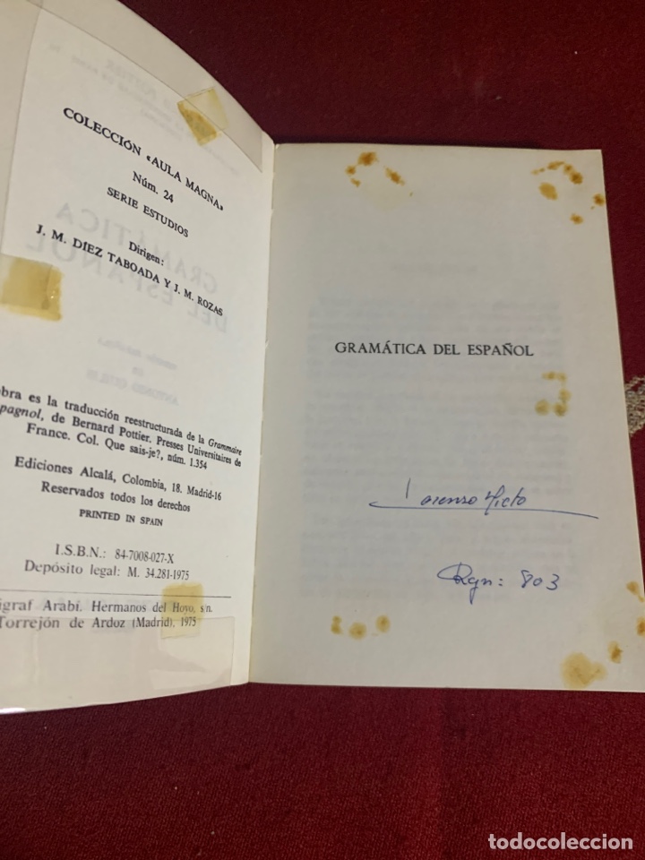 Libros de segunda mano: Gram&aacute;tica del espa&ntilde;ol. Bernard Pottier. Versi&oacute;n espa&ntilde;ola de Antonio Quilis. - Foto 3