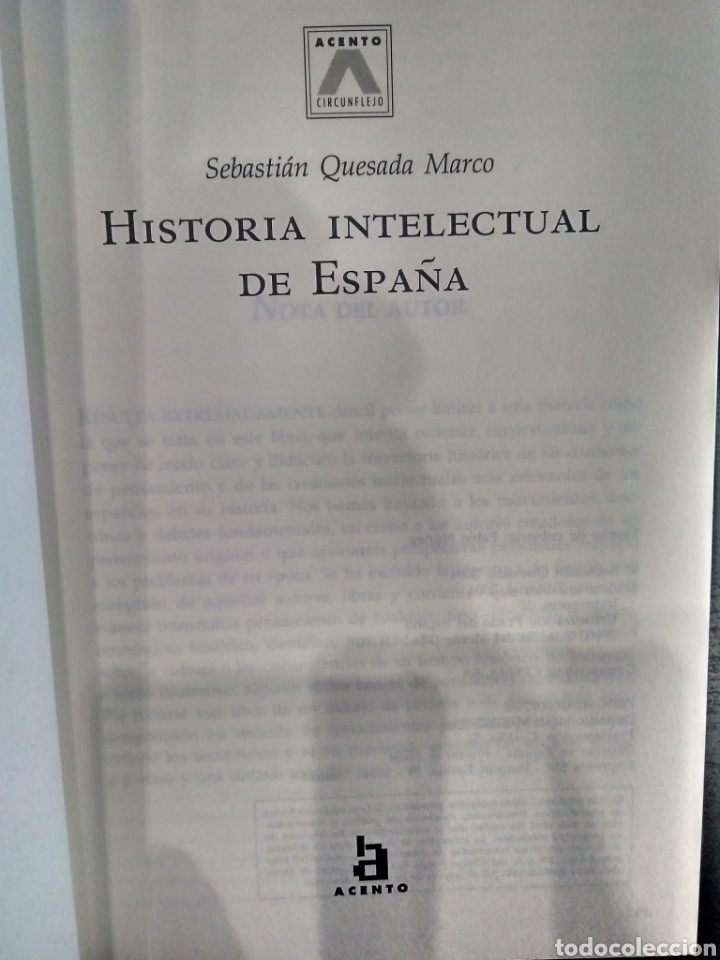 Libros de segunda mano: Historia intelectual de Espa&ntilde;a / Sebasti&aacute;n Quesada Marco - Foto 2