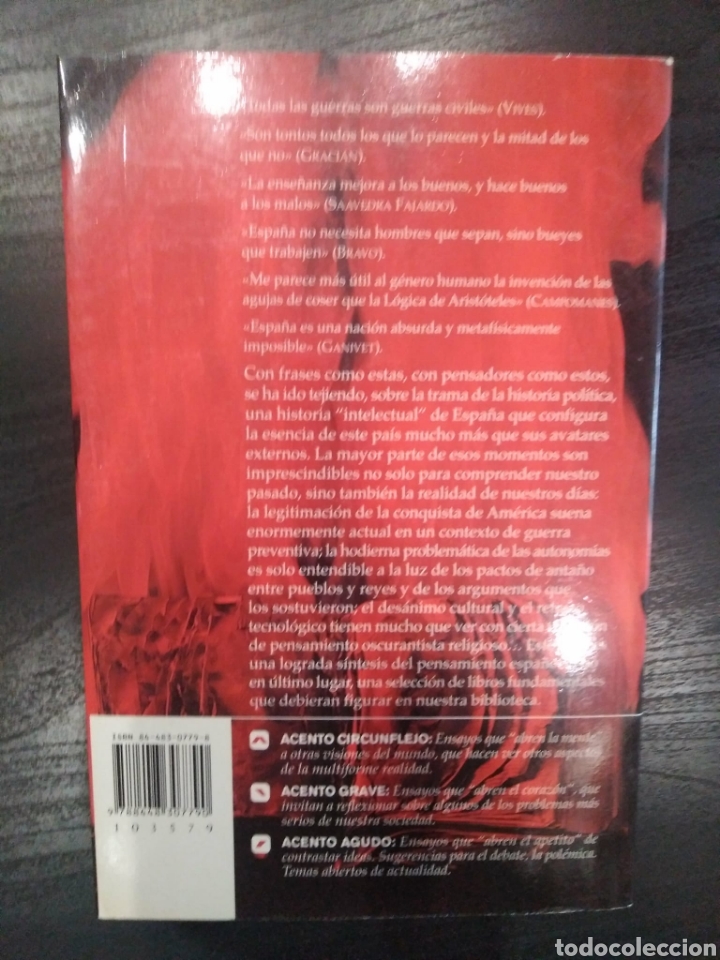 Libros de segunda mano: Historia intelectual de Espa&ntilde;a / Sebasti&aacute;n Quesada Marco - Foto 3