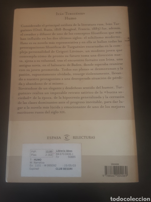 Libros de segunda mano: Humo -Iv&aacute;n Turgu&eacute;niev- - Foto 3