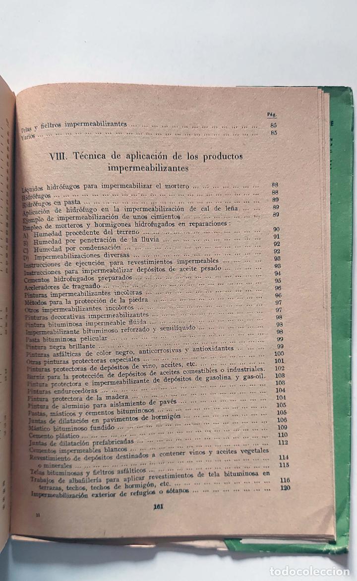 Libros de segunda mano: Las humedades en la construcci&oacute;n | Jose M&ordf; Igoa | Ediciones CEAC, 1955 - Foto 6