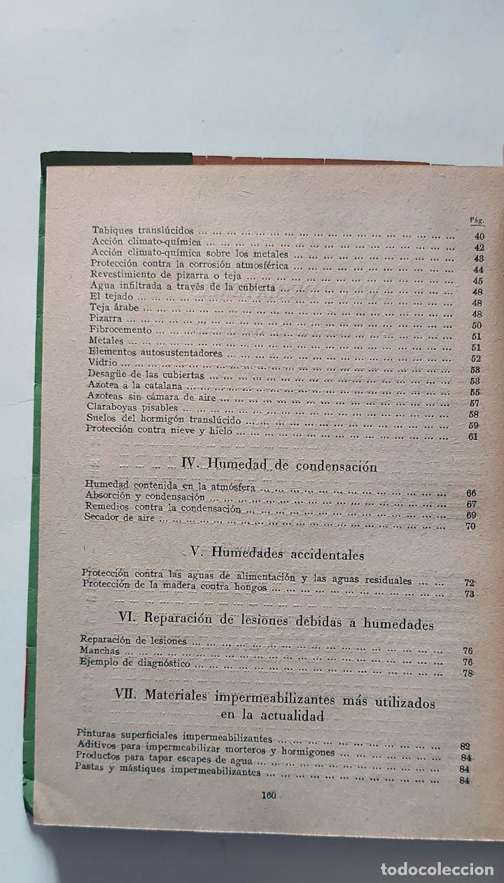 Libros de segunda mano: Las humedades en la construcci&oacute;n | Jose M&ordf; Igoa | Ediciones CEAC, 1955 - Foto 7