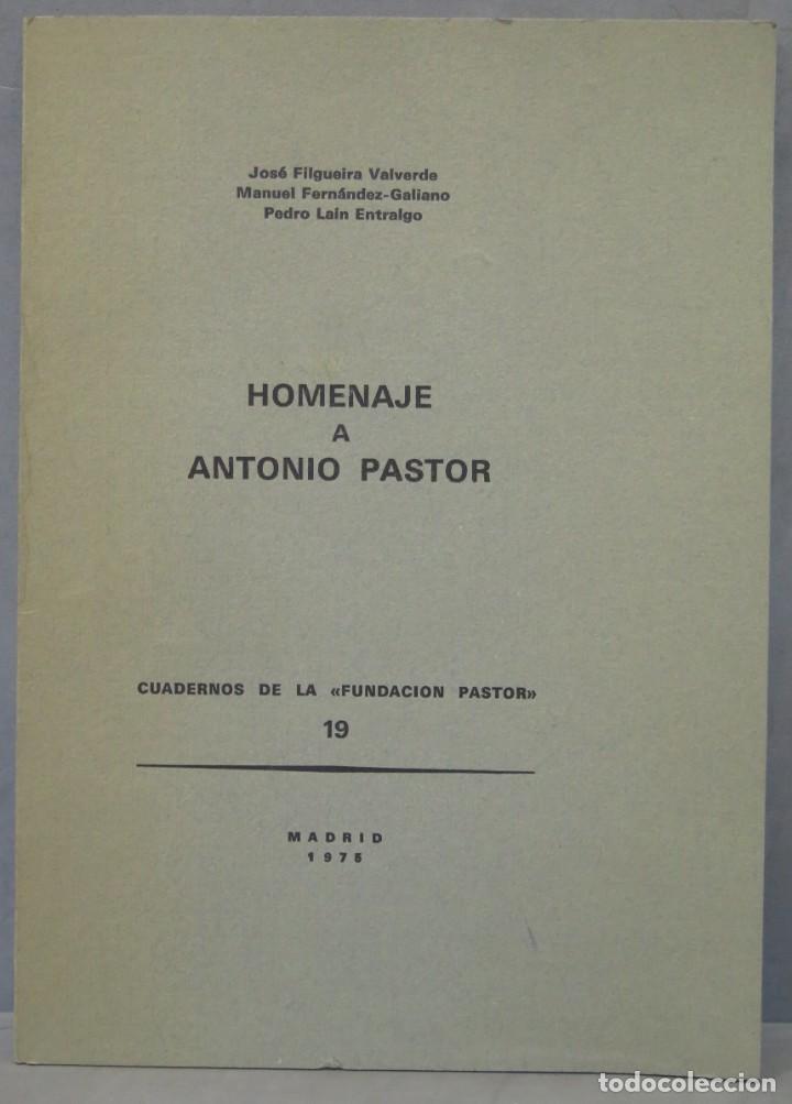 Libros de segunda mano: HOMENAJE A ANTONIO PASTOR - Foto 1