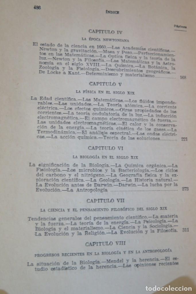 Libros de segunda mano: HISTORIA DE LA CIENCIA. DAMPIER DAMPIER-WHETHAM - Foto 3