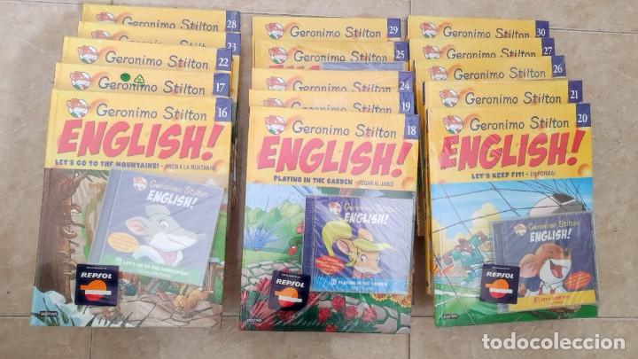 Libros de segunda mano: Ger&oacute;nimo Stilton English! Angl&egrave;s catal&agrave;. 15 libros + 15 cds. Precintado - Foto 1