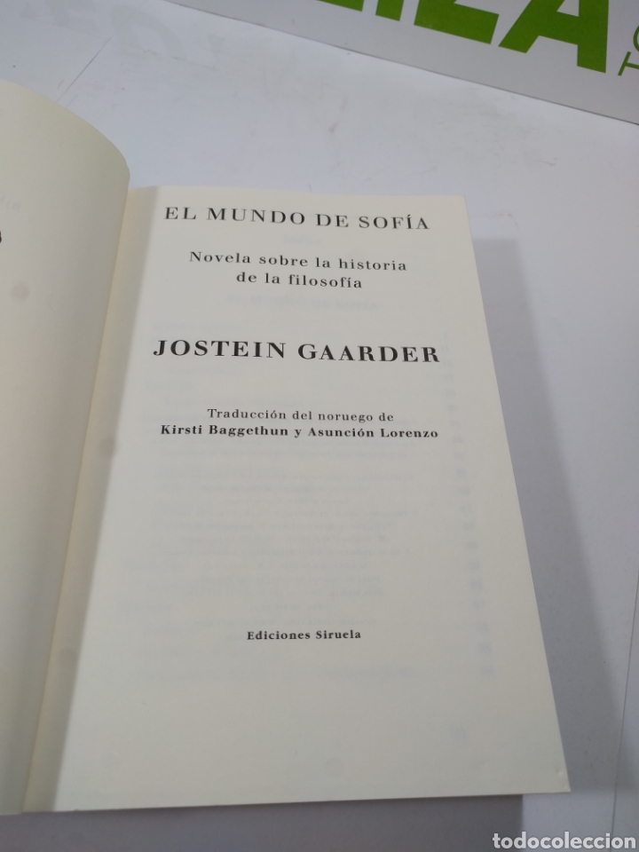 Libros de segunda mano: Jostein Gaarder. El mundo de Sof&iacute;a. Siruela biblioteca Gaarder - Foto 2