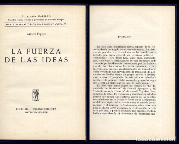 Libros de segunda mano: HIGUET, Gilbert. La fuerza de las ideas. 1956. - Foto 2
