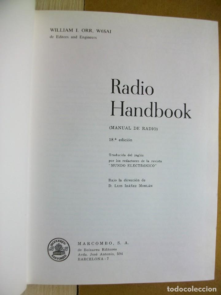 Libros de segunda mano: RADIO HANDBOOK (EDICI&Oacute;N ESPA&Ntilde;OLA) 1972 de WILLIAM I ORR - Foto 3
