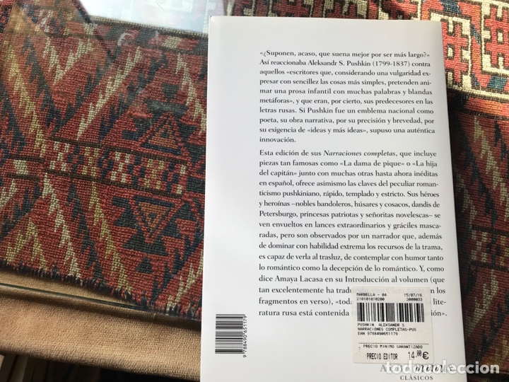 Libros de segunda mano: Narraciones completas. Alexander Pushkin. Alba. Muy dif&iacute;cil - Foto 3