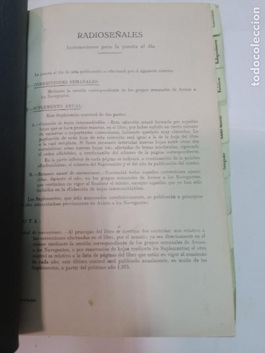 Libros de segunda mano: INSTITUTO HIDROGR&Aacute;FICO DE LA MARINA Radiose&ntilde;ales SA8299 - Foto 2