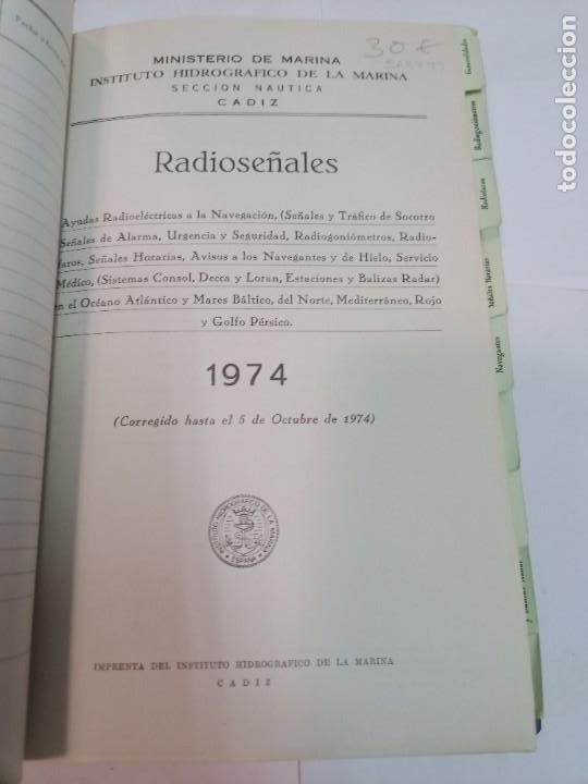 Libros de segunda mano: INSTITUTO HIDROGR&Aacute;FICO DE LA MARINA Radiose&ntilde;ales SA8299 - Foto 3