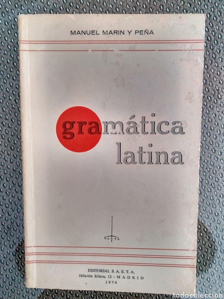 Libros de segunda mano: Gram&aacute;tica latina / Manuel Mar&iacute;n y Pe&ntilde;a - Foto 1