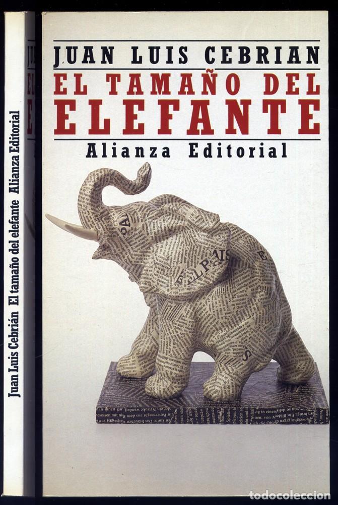 Libros de segunda mano: CEBRI&Aacute;N, Juan Luis. El tama&ntilde;o del elefante. 1987. - Foto 1
