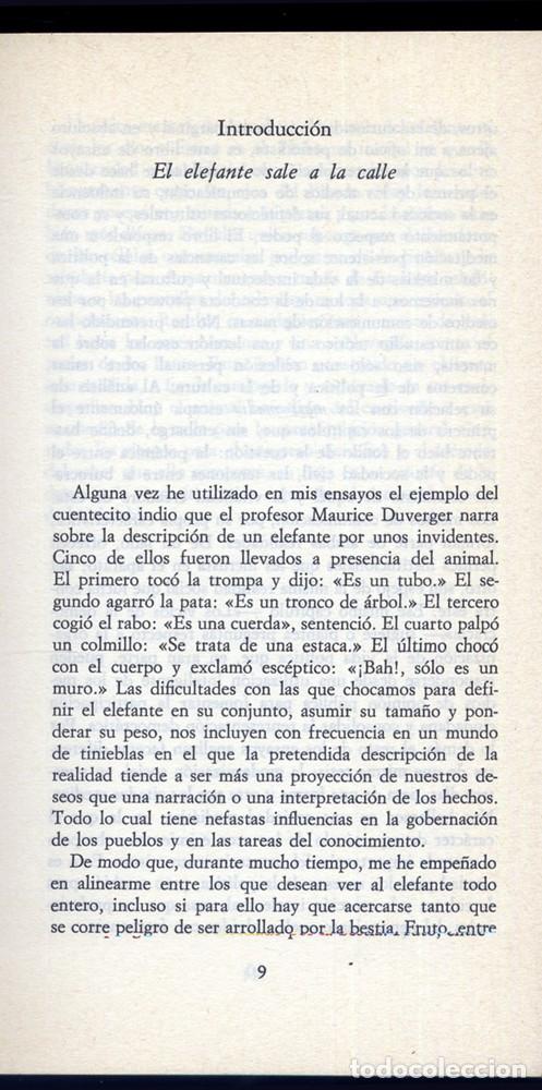 Libros de segunda mano: CEBRI&Aacute;N, Juan Luis. El tama&ntilde;o del elefante. 1987. - Foto 3