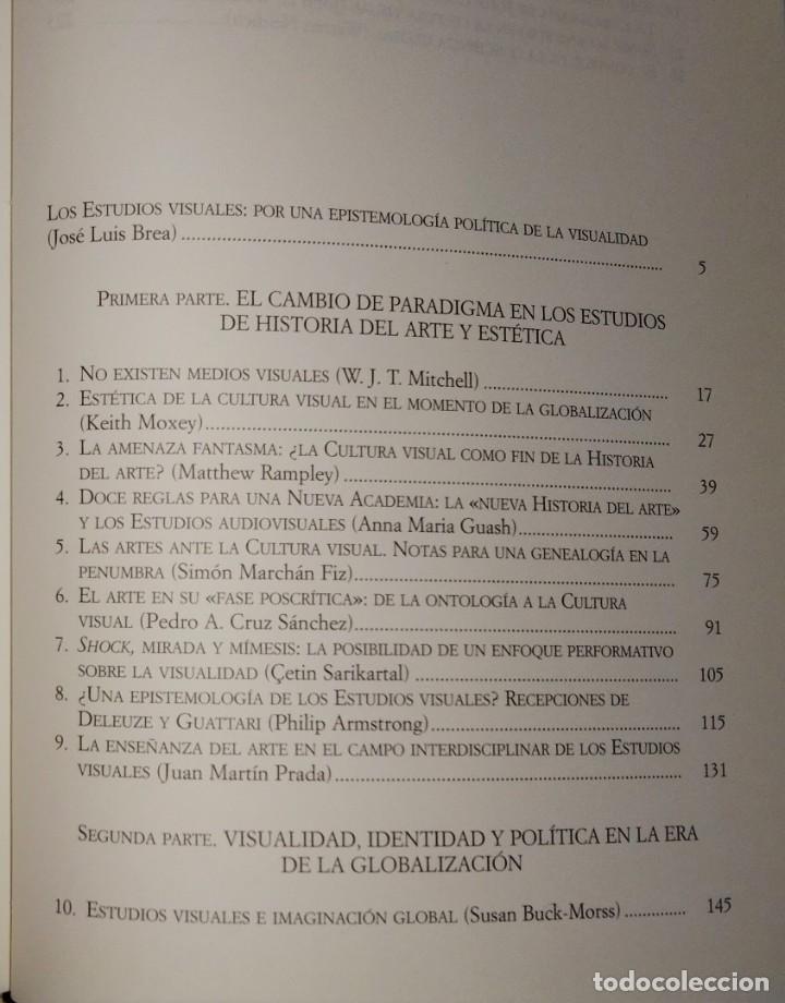 Libros de segunda mano: JOS&Eacute; LUIS BREA (ED.) - ESTUDIOS VISUALES. LA EPISTEMOLOG&Iacute;A DE LA VISUALIDAD EN LA ERA DE LA... - Foto 2