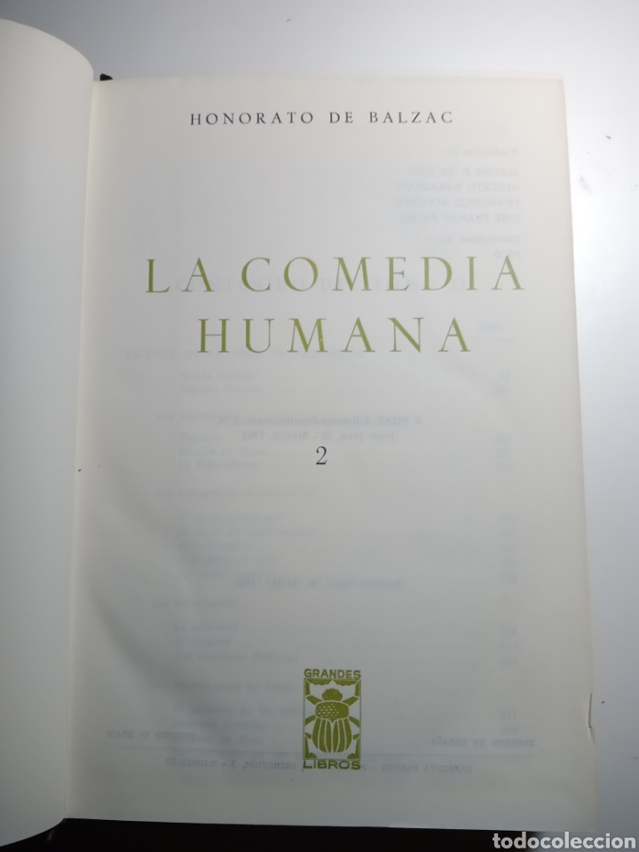 Libros de segunda mano: La comedia Humana H.De Balzac. TomoII - Foto 2