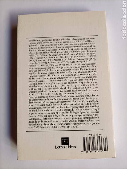 Libros de segunda mano: Introducci&oacute;n a la sintaxis estructural del lat&iacute;n Lisardo Rubio - Foto 6