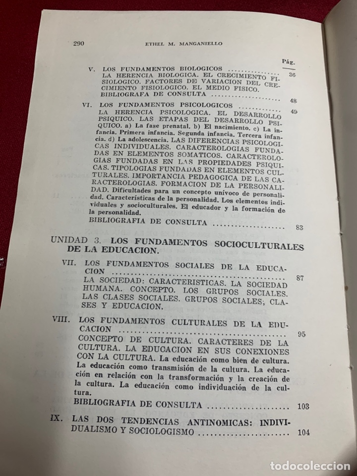 Libros de segunda mano: Introducci&oacute;n a las ciencias de la educaci&oacute;n. Ethel M. Manganiello. - Foto 5