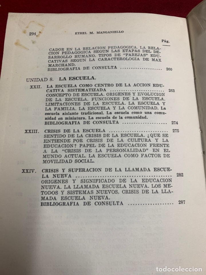 Libros de segunda mano: Introducci&oacute;n a las ciencias de la educaci&oacute;n. Ethel M. Manganiello. - Foto 9