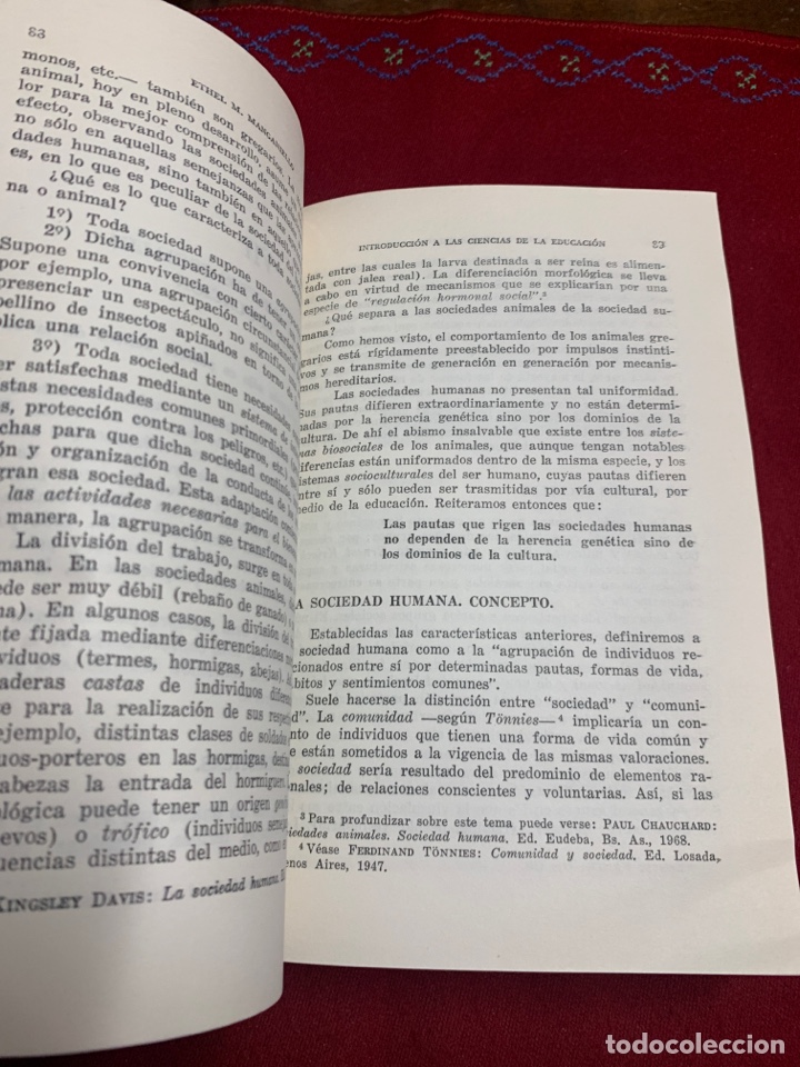Libros de segunda mano: Introducci&oacute;n a las ciencias de la educaci&oacute;n. Ethel M. Manganiello. - Foto 10